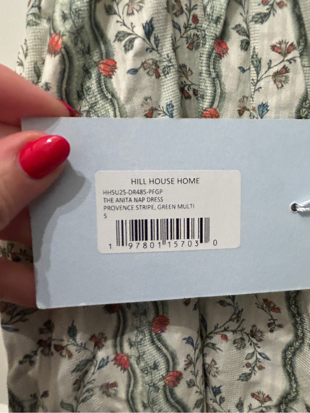 Hill House Home Anita Dress | Green Province Floral Stripe | Small | NWT - Picture 6 of 6